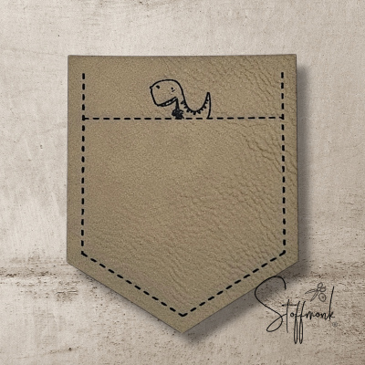 BIG Taschen-Label - "Dino" -  Höhe ca. 8 cm - Kunstleder ++ Farbauswahl ++